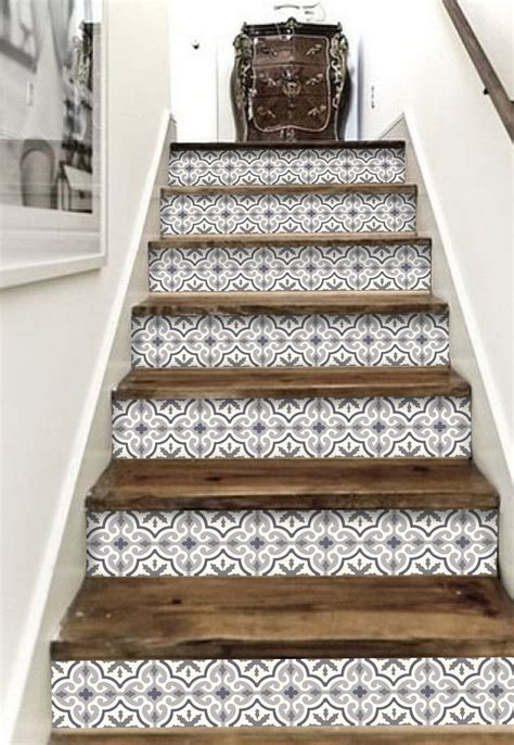wallpaper strips for stair risers
